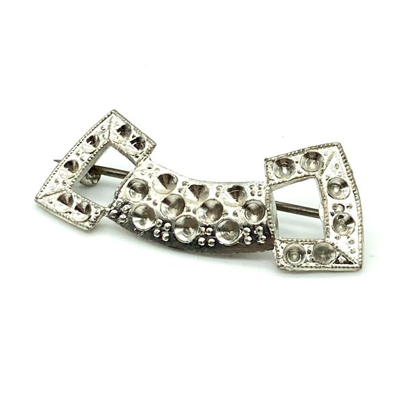 Vintage Staybrite Style Brooch, Collar Stay Lapel Pin Signed H&H, Unisex - Picture 1 of 5